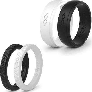 CHARCOAL SILICONE WEDDING BAND/WORKOUT RING FOR MEN/UNISEX-RINGS FOR GYM/WELDING
